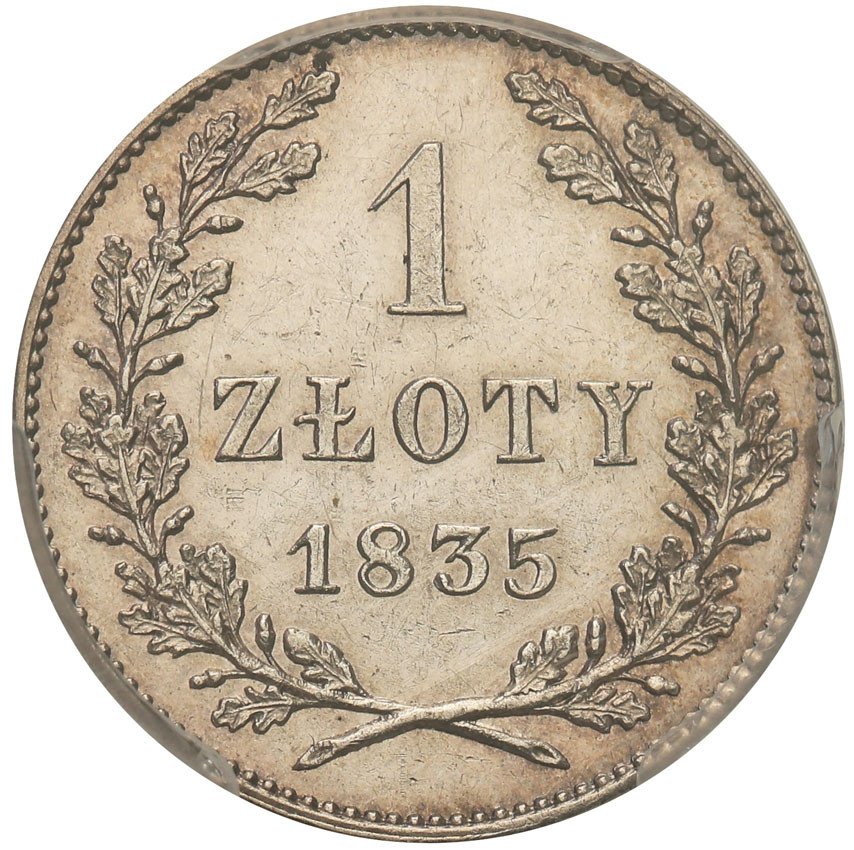 Wolne Miasto Kraków Złotówka 1 złoty 1835 Kraków PCGS MS62